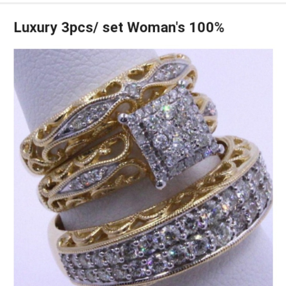 AAA Luxury 3 pcs/ set Ladies GF wedding set